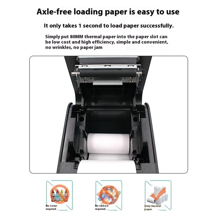 8032III Thermal Receipt Printer with 80mm Printing Paper Width, Support Window System - US Plug