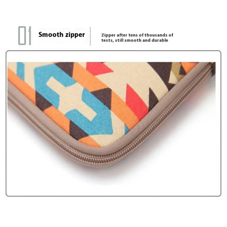 LISEN Geometric Pattern Design Carrying Case for 13-Inch Laptops Storage Bag, 34.5 x 24 x 1.5cm - Blue Texture