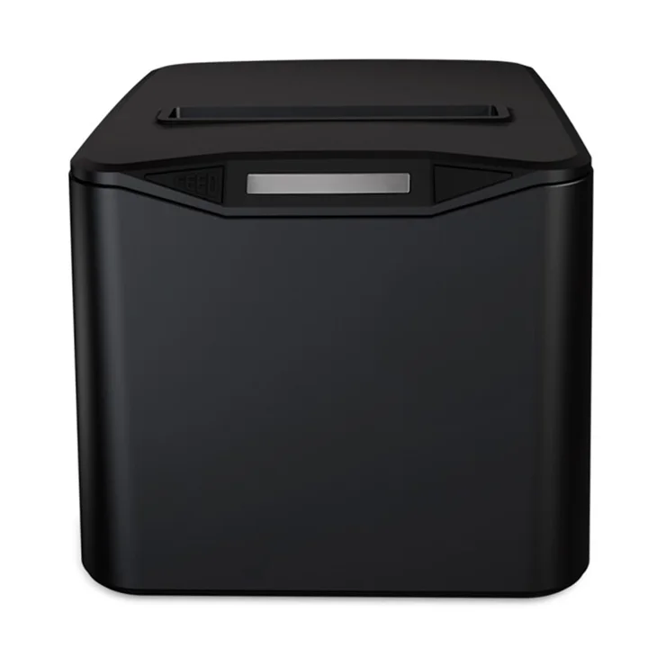 ZJ-8370 80mm Thermal Receipt Printer USB LAN Interface Restaurant Kitchen Printer with Auto Cutter - Black / EU Plug