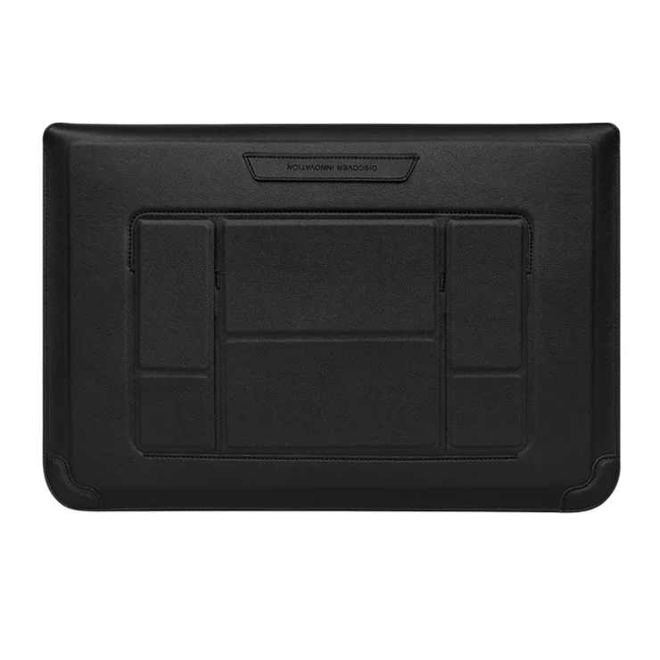 NILLKIN Leather 16.1 inch Laptop Sleeve 3 in 1 Angle Adjustable Stand Portable Laptop Bag Case Pouch - Black