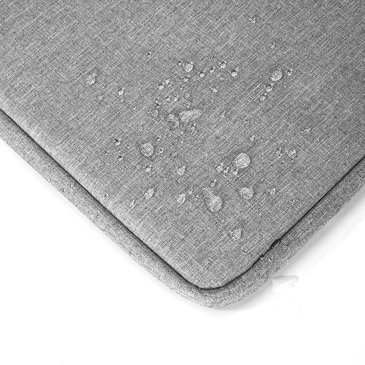 N005 Fluff Liner Notebook Sleeve Nylon Laptop Carrying Bag Pouch for 14.1-inch - 15.4-inch Laptop - Dark Grey