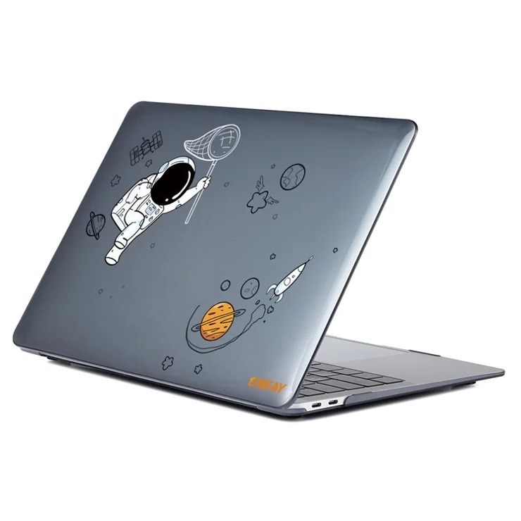 ENKAY HAT PRINCE for MacBook Pro 15 inch (2016-2017) A1707/ (2018-2019) A1990 Astronaut Pattern Design Hard PC Crystal Clear Laptop Protective Case Polycarbonate Notebook Shell Cover - Astronaut No.2