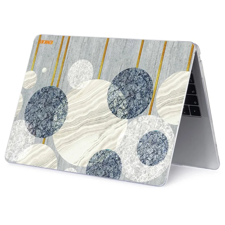 ENKAY HAT PRINCE for MacBook Pro 13 inch (2020) A2251/A2289/A2338 Geometry Pattern Laptop Protector Heat Dissipation Hard PC Case Notebook Cover Shell - Geometry No.2