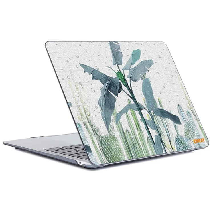 ENKAY HAT PRINCE for MacBook Air 13 inch (2018) A1932 Fashionable Shockproof Natural Pattern Laptop Protector Hard PC Case Notebook Cover - Banana Leaf