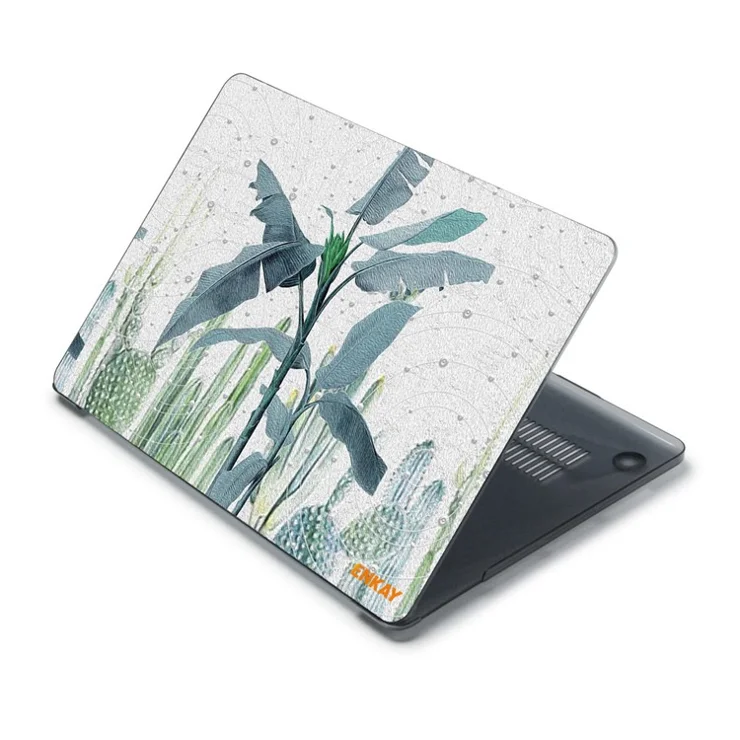 ENKAY HAT PRINCE for MacBook Air 13 inch (2018) A1932 Fashionable Shockproof Natural Pattern Laptop Protector Hard PC Case Notebook Cover - Banana Leaf