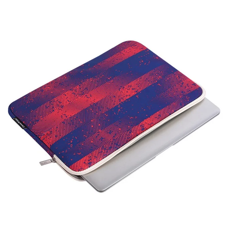 CANVASARTISAN H49-01 Graffiti Pattern Notebook Carrying Bag Anti-scratch Protective Laptop Sleeve Case - Blue/Red/for 12-inch Laptop