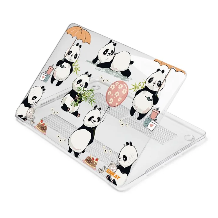 ENKAY HAT PRINCE for MacBook Pro 15 inch (2016-2017) A1707/A1990 Cute Animals Series Anti-Scratch Crystal Based Hard Patterned PC Sheer Laptop Protective Case - Pandas