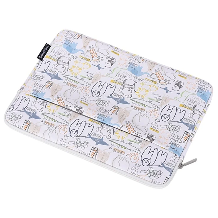 CANVASARTISAN G50-11 14-inch Cartoon Animal Printed Notebook Sleeve PU Leather Laptop Carrying Bag