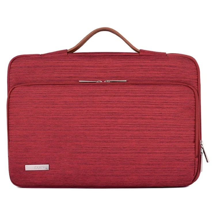 CANVASARTISAN K28-21 13-inch Laptop Protective Bag Shockproof Notebook Handbag with Horizontal Zipper Pocket - Red