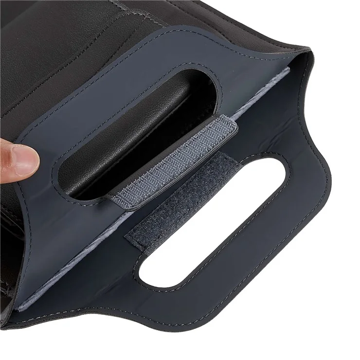 15-inch Laptop Sleeve Case PU Leather Notebook Carrying Case with Adjustable Stand - Grey