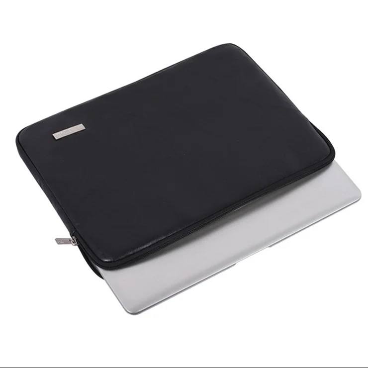 CANVASARTISAN L38-T0311 PU Leather Sleeve Bag for 11 inch Laptops Anti-Scratch Carry Case Notebook Portable Slim Case with Small Bag - Black