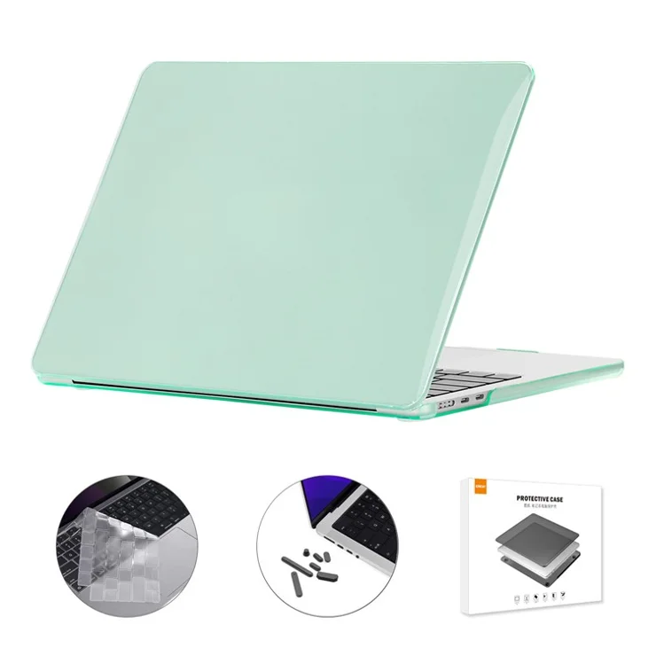 ENKAY HAT PRINCE Crystal Laptop Cover for MacBook Air 13 inch (2025) / (2024) A3113 (M3) / (2022) A2681 (M2) Case + Slim TPU Keyboard Film - Mint Green