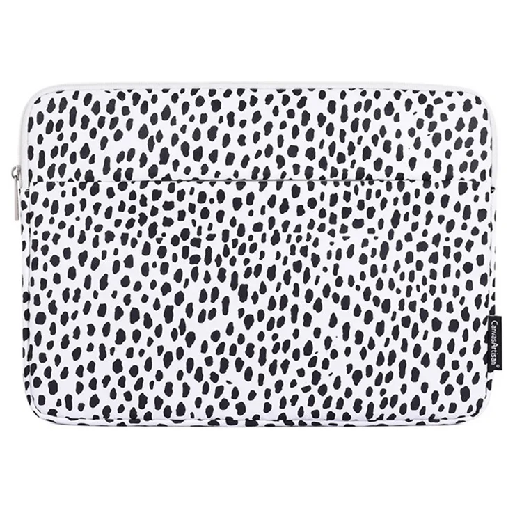 CANVASARTISAN H36-11 11-inch Laptop Black Spotted Carrying Bag Waterproof Notebook Protective Sleeve