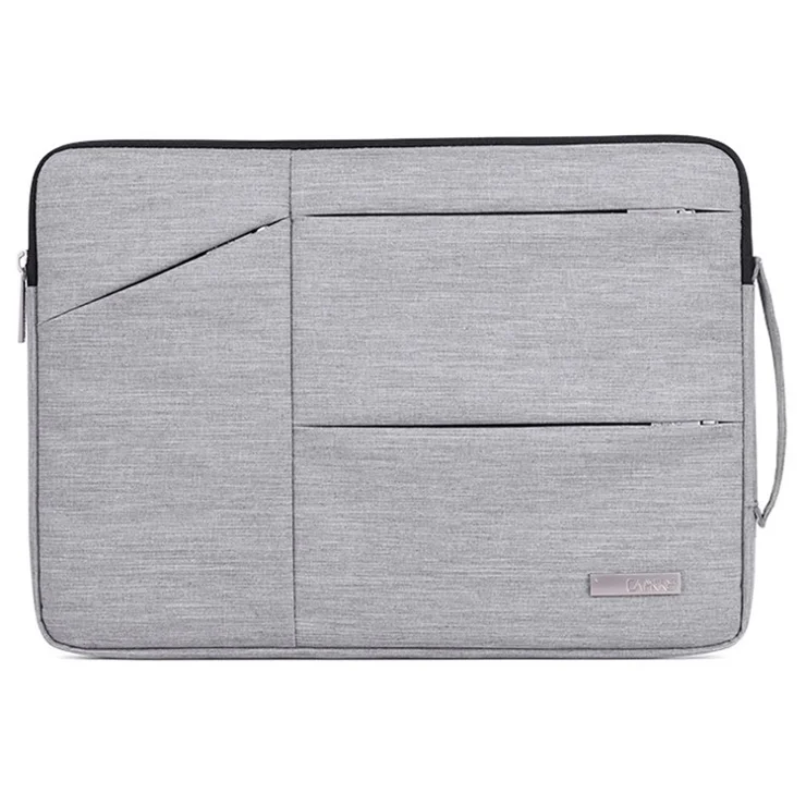 CANVASARTISAN L2-08 11-inch Notebook Shockproof Carrying Tote Bag Waterproof Laptop Zipper Sleeve Bag (with Handle) - Grey