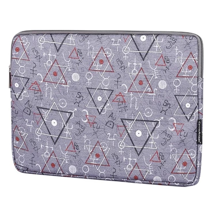 CANVASARTISAN H26-01 13-inch Laptop Zipper Pouch Geometric Print Carrying Bag Notebook Protective Sleeve
