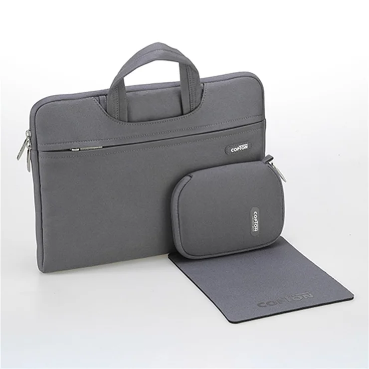 COPTON Nylon Shockproof Carry Case for 15.6-inch Laptops Scratch Resistant Notebook Sleeve Bag with Handle Strap / Small Bag - Black
