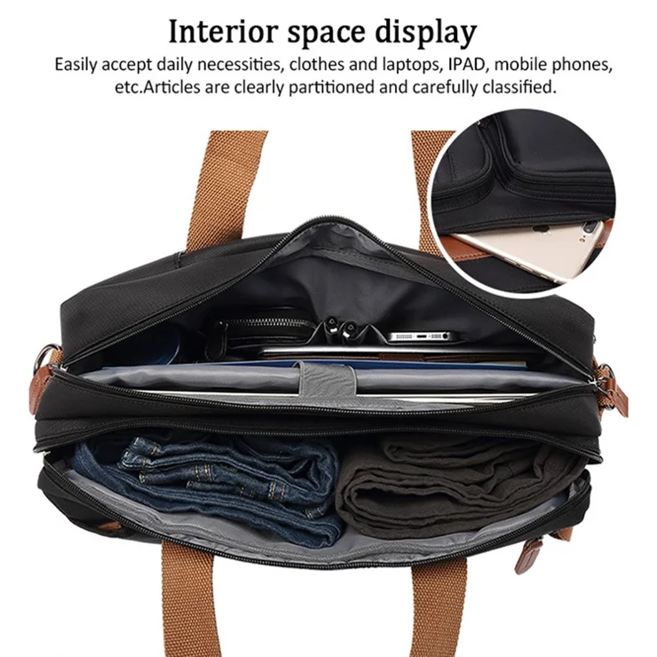 COOLBELL 17.3-Inch Notebook Computer Backpack Business Briefcase Shoulder Bag Large Messenger Bag Travel Laptop Carrying Bag - Grey