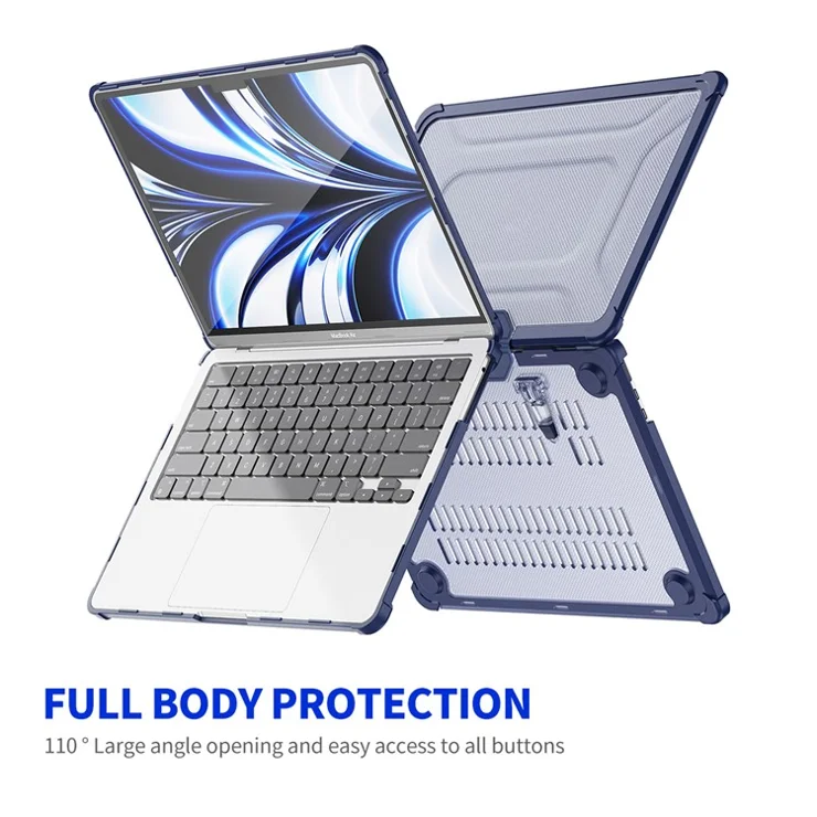 ENKAY HAT PRINCE for MacBook Air 13 inch (2025) / (2024) A2681 (M2) / A3113 (M3) / (2022) (US) PC Laptop Cover - Dark Blue