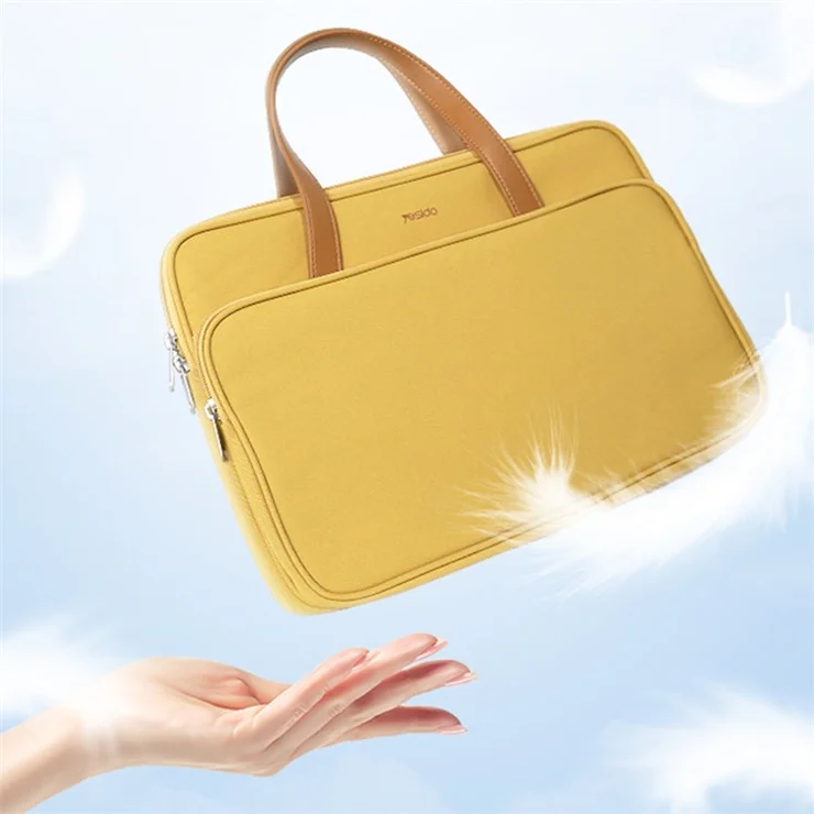 YESIDO WB35 14 inch - 16 inch Soft Lining Shockproof Laptop Handbag Notebook Carrying Bag - Yellow