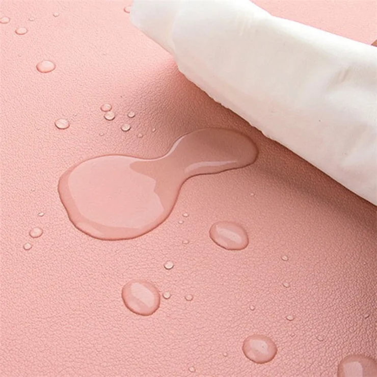 15-16 Inch Laptop Bag Ultra Slim PU Leather Notebook Sleeve + Small Bag - Milk Tea Pink