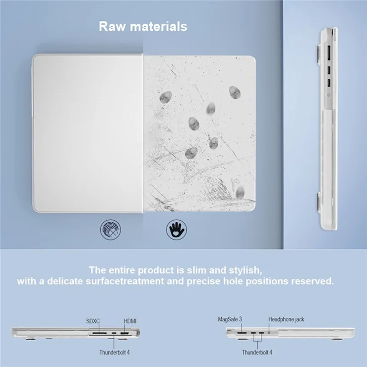 BENWIS MP-SMC For MacBook Air 13 inch (2018-2019) A1932 / (2020) A2179 A2337 Cover Notebook Protector - Transparent White