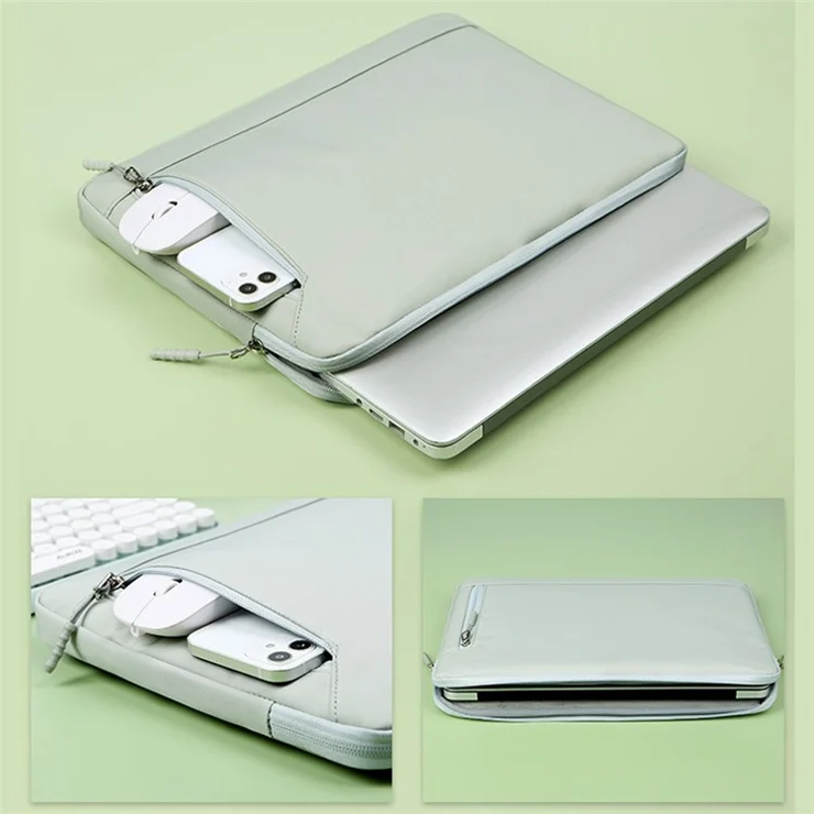 D6 15.6 Inch Laptop Sleeve for MacBook Huawei MateBook Waterproof Oxford Cloth Computer Bag - Green