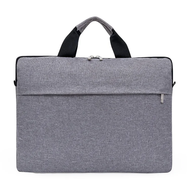 13-inch Laptop Carrying Handbag 300D Cationic Fabric Anti-shock Notebook Crossbody Bag - Grey