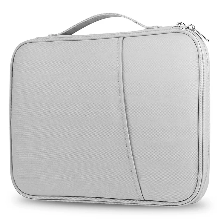 12-13 Inch Laptop Handle Bag Computer Protect Carrying Case Nylon Pouch Holder - Beige