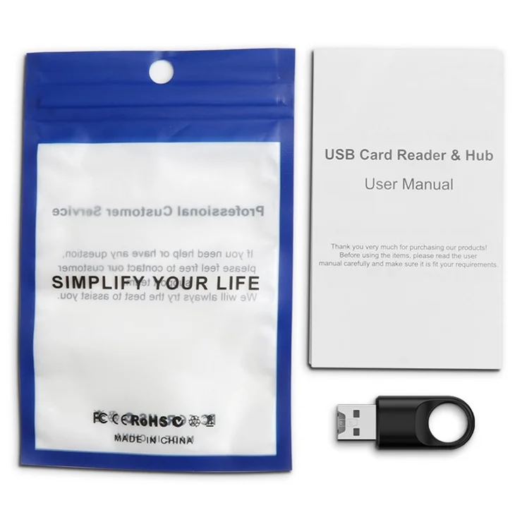 USB 2.0 TF Card Reader Mini Size Memory Card Reader Adapter for Computer, Tablet, Dashcam
