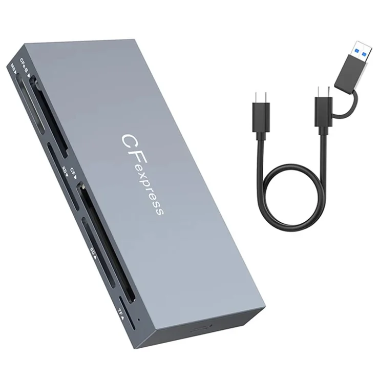 CR353 6-in-1 Cfexpress Type B / CF / XD / MS / SD / TF Memory Card Reader Computer Laptop Adapter with Cable