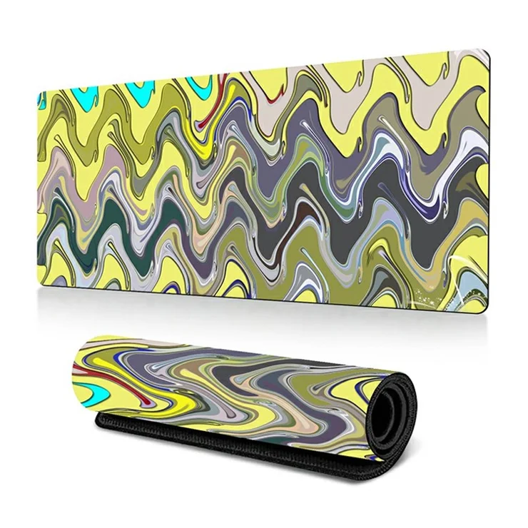 400*900*2mm Abstract Fluid Pattern Large Mouse Pad Rubber Computer Desktop Mat - Pattern-29