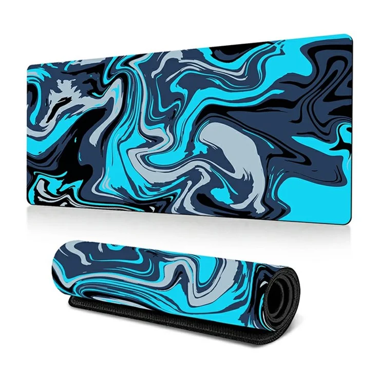 300 x 800 x 2mm Abstract Fluid Design Large Mouse Pad Anti-Slip Rubber Mouse Mat - Style J