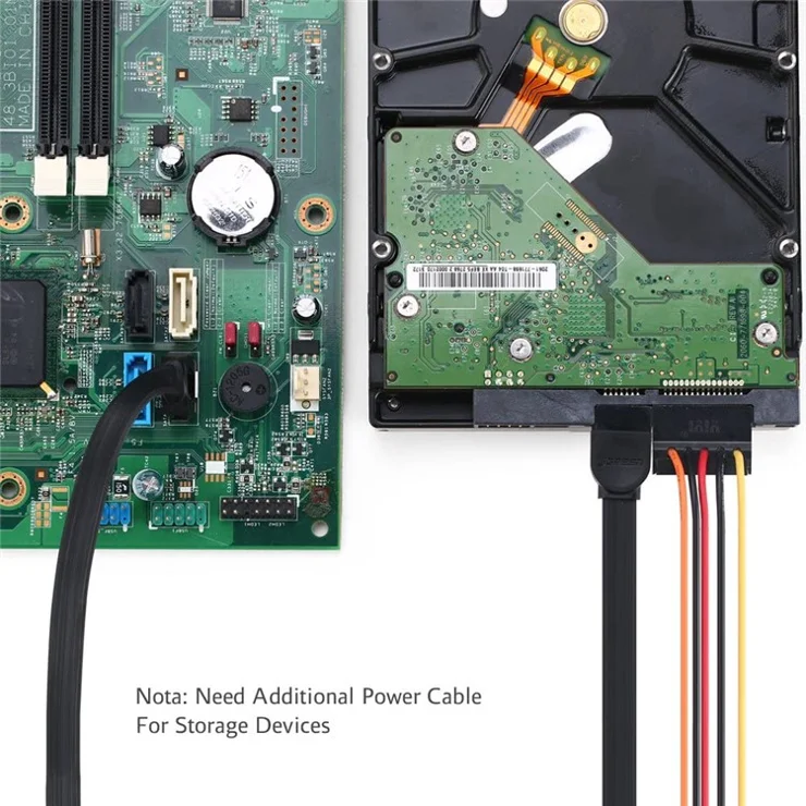 Customized 90 Degree Right Angle To Straight SATA III Cable With Latch