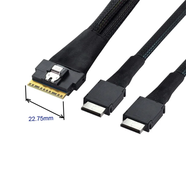Cable Oculink SFF-8611 A SFF-8087 - 50cm, Activo - Para Conexión PCIe, Transferencia Hasta 12Gbps