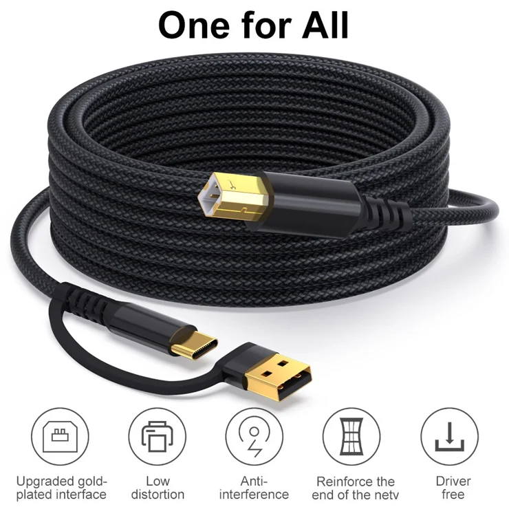 Câble Imprimante Bidirectionnel InLine 2m - Connexion Centronics Vers Port Parallèle