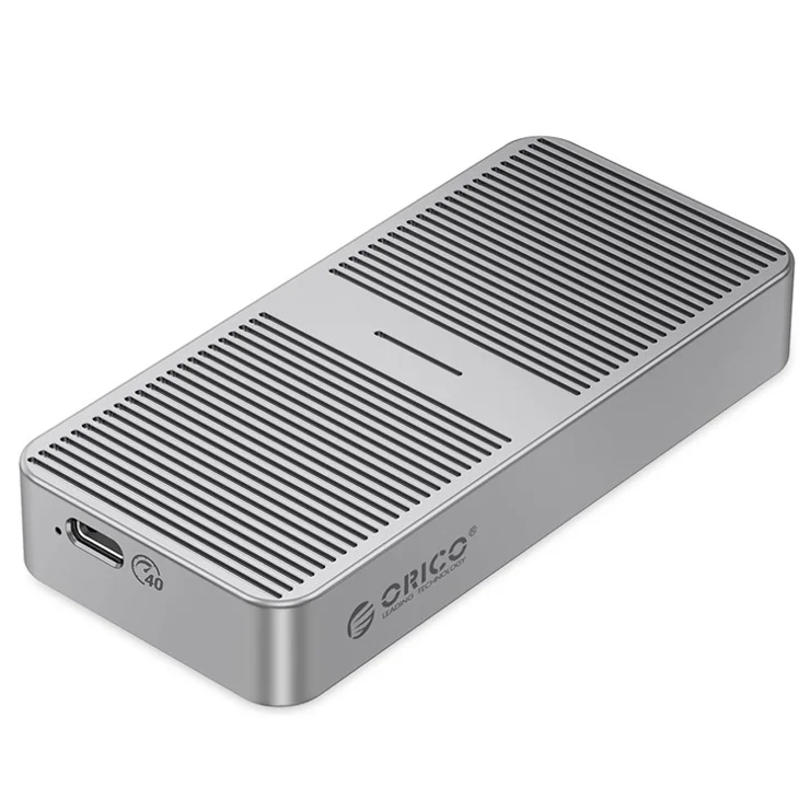 ORICO M224C3-U4 M.2 NVME SSD Enclosure 40Gbps Hard-Disk Box External Protective Case Support 2230 / 2242 / 2260 / 2280 NVMe PCI-E SSD - Grey