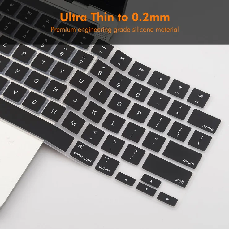 MacBook Pro 14.2 / Pro 16.2 / Air 13.6 / Air 15.3 ENKAY US Version Keyboard Cover Soft Silicone Protective Film - White