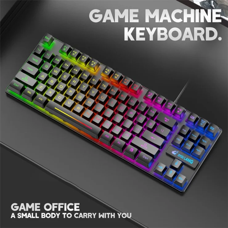 FREE WOLF K16 87-Key Backlight Professional Gaming Keyboard