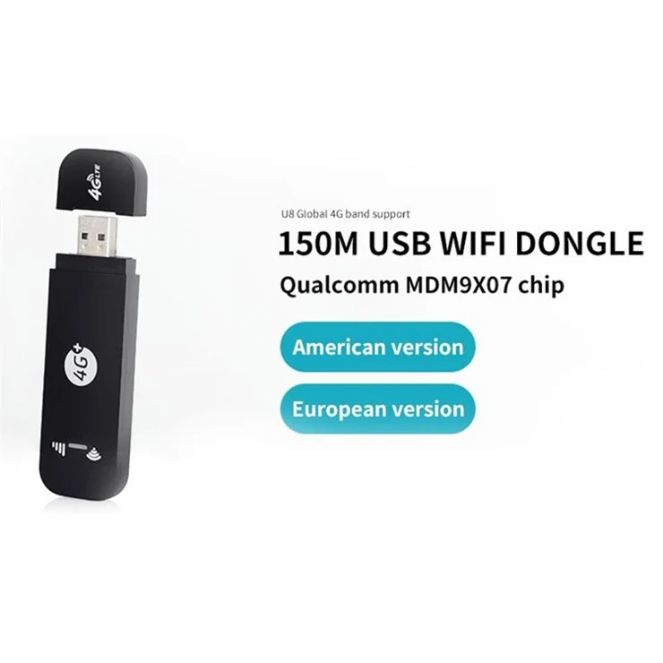 U8 4G LTE Router 150Mbps WiFi Dongle Wireless Network Card Unlocked USB Wireless WiFi Adapters (EU Version) - White