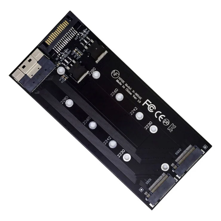 SA-014 Dual 2X NVME AHCI to PCIE Express Slimline