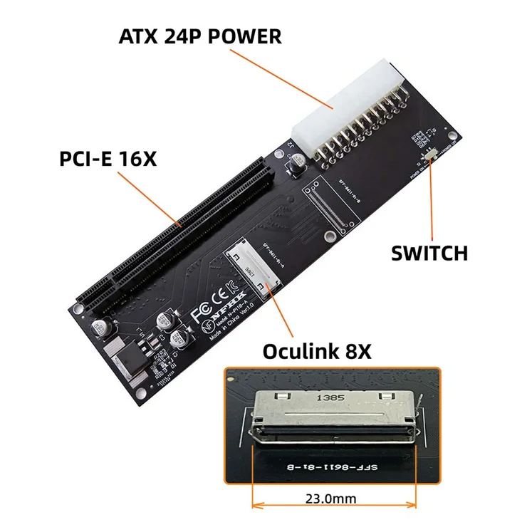 Adattatore Per Cavo Di Alientazione A 6 Poli Per Scheda Grafica PCIe PCI-E PCI Express PEG 1x - Foto 10