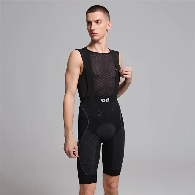 GOLOVEJOY QXF03 Outdoor Cycling Bib Pants Breathable Padded Biking Bib Shorts - Black / S for Women