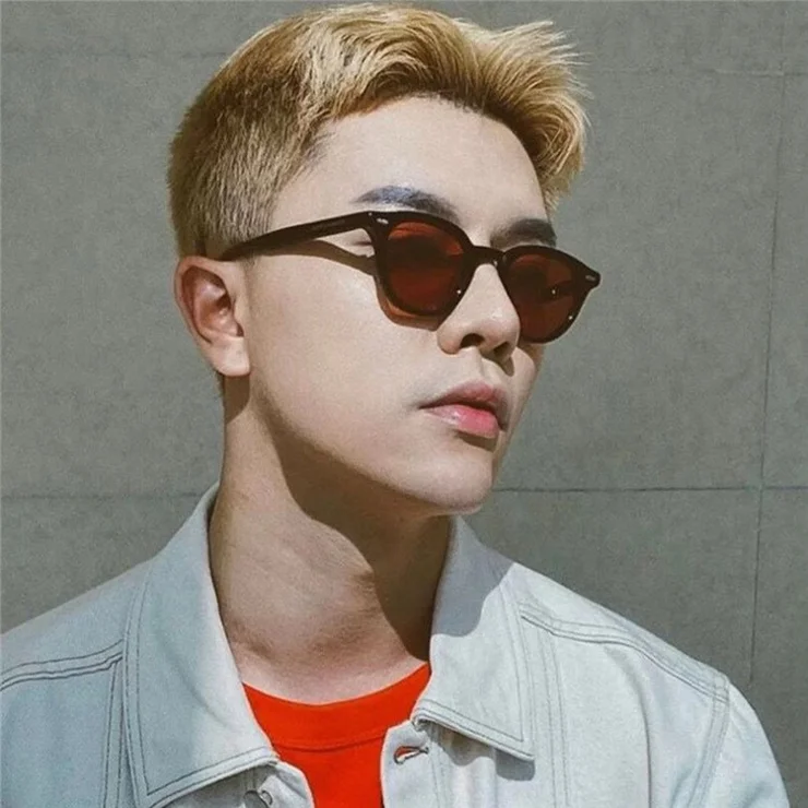 2306 Small Frame Round Classic Sunglasses Rivet Decor Unisex Sun Glasses Vintage Style Shades - Transparent / White