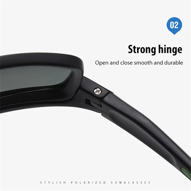 3027 Outdoor Sports Polarized Sunglasses Color Changing Lens TR90 Sunglasses for Cycling, Riding - Black / Purple