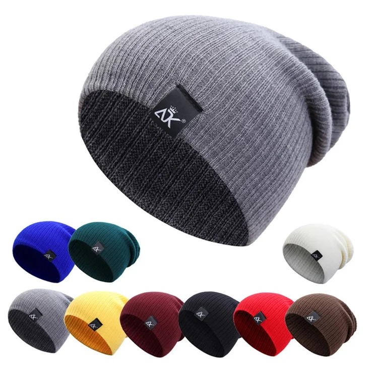 ADK CAP734734 Beanie Winter Hat Knit Polyacrylic Fiber Cap for Keeping Your Head Warm - Red