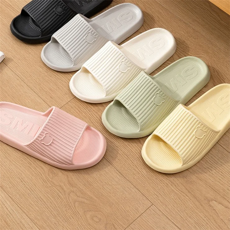 TZLDN 618 1 Pair Ultra-light Bathroom Slippers Foldable EVA Shower Shoes - White / 40-41
