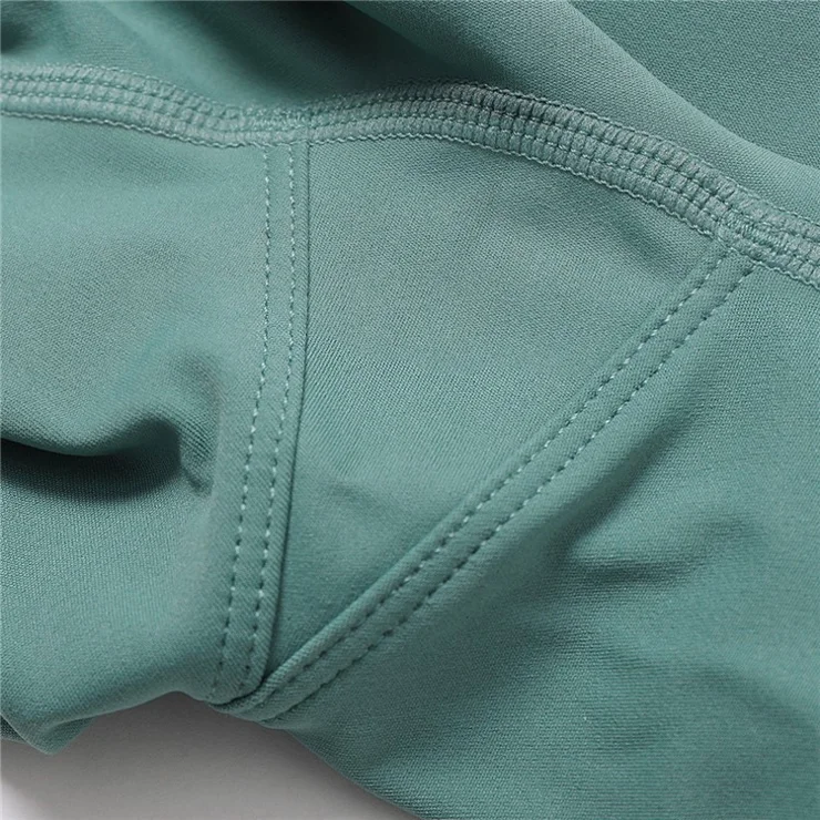 8047 Tummy Control Yoga Tights Pants High Waisted Workout Fitness Quick-Dry Leggings - Green / M