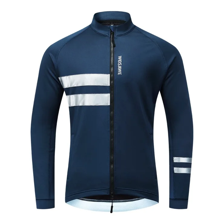 WOSAWE BH251 Polyester Men's Winter Cycling Jacket Thermal Outwear Sports Windbreaker - Dark Blue / 3XL (AS) / 2XL (EU)