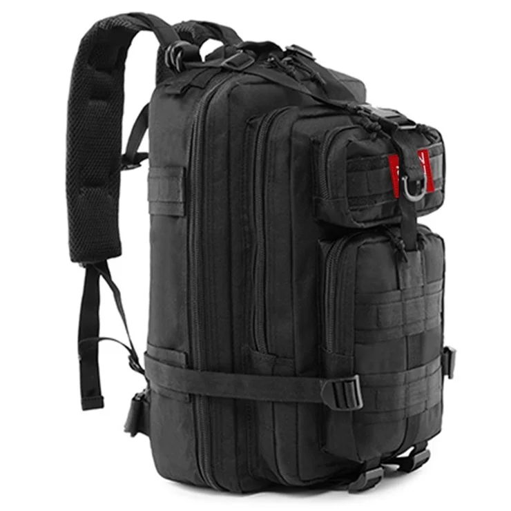 JUNSUNMAY J002 Large Hiking Backpack 30L Waterproof Bag Daypack Molle Shoulders Backpack for Outdoor Sports Camping Travel - Black