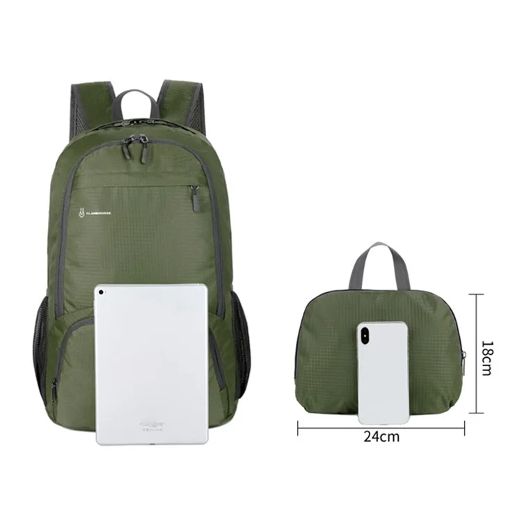 FLAMEHORSE k66 Waterproof Oxford Cloth Backpack Casual Travel Sports Foldable Shoulder Bag - Green